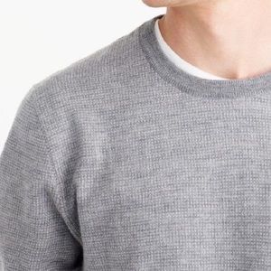 J. Crew Men’s Merino Wool Birdseye Sweater (Size: M)  (Color: Gray)